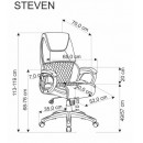 Кресло компьютерное HALMAR STEVEN черный/серый